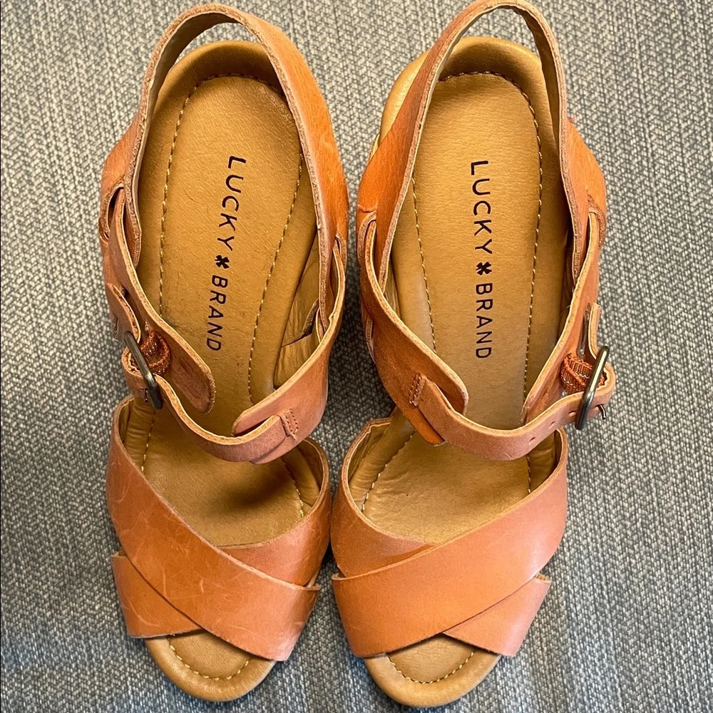Lucky Brand Peachy- Pink Platform Sandals - Picture 2 of 6